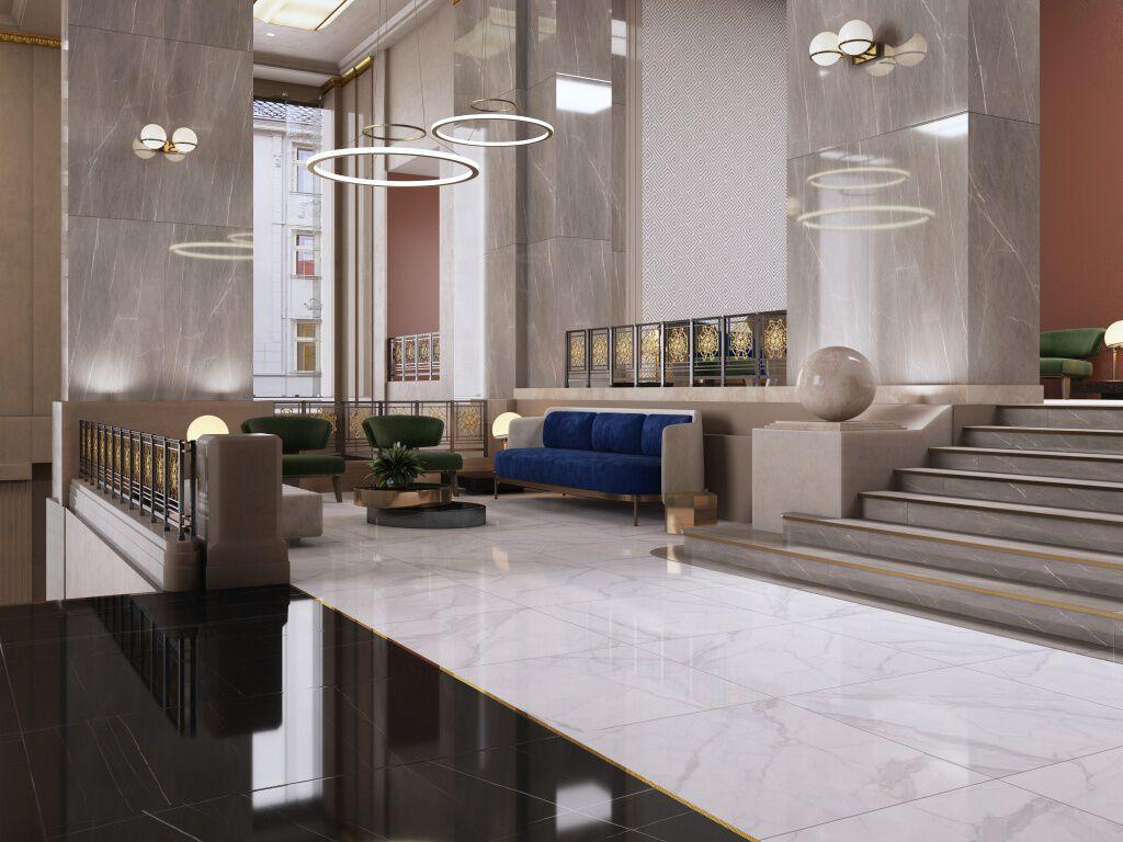Executive White Floor Tile