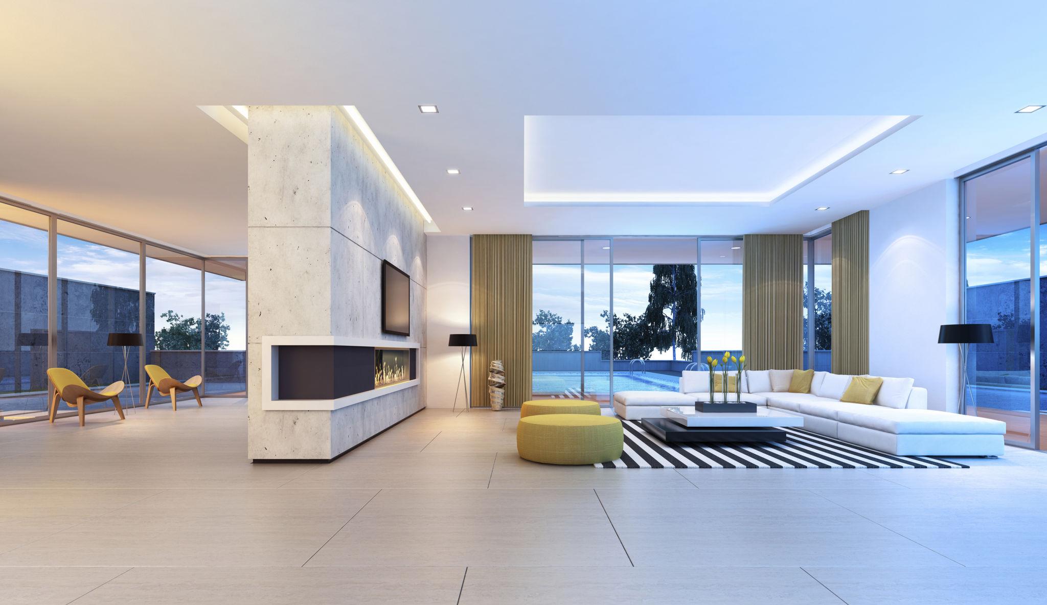 Scandinavian Wood Living Room Tile